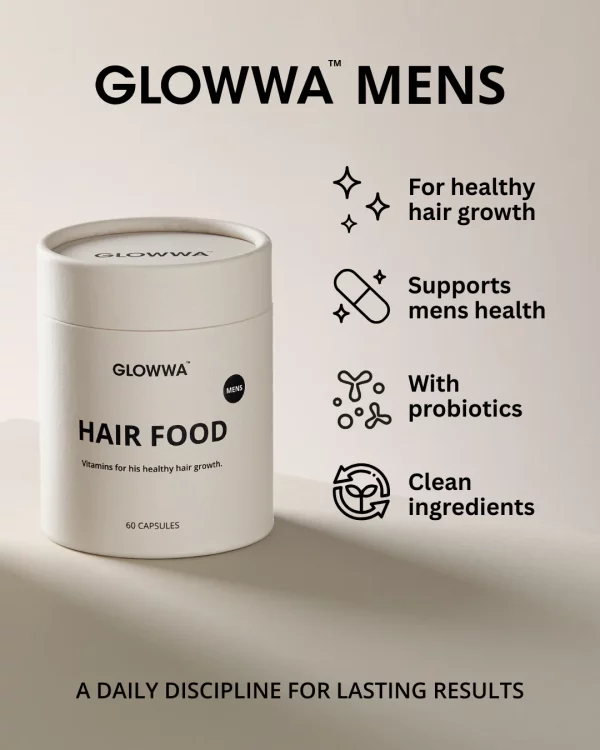 Glowwa Mens Hair Food (6 Month Supply) - Image 2